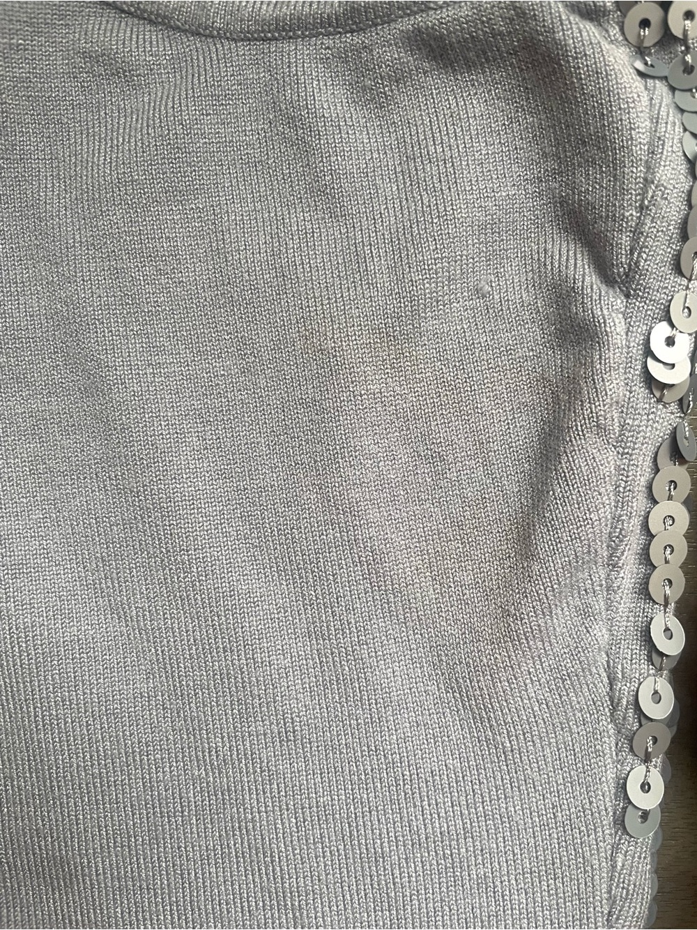 Pandemonium Silver Sequin Scoop Neck Tank Top Size M Y2K Going Out Festival - Picture 6 of 7